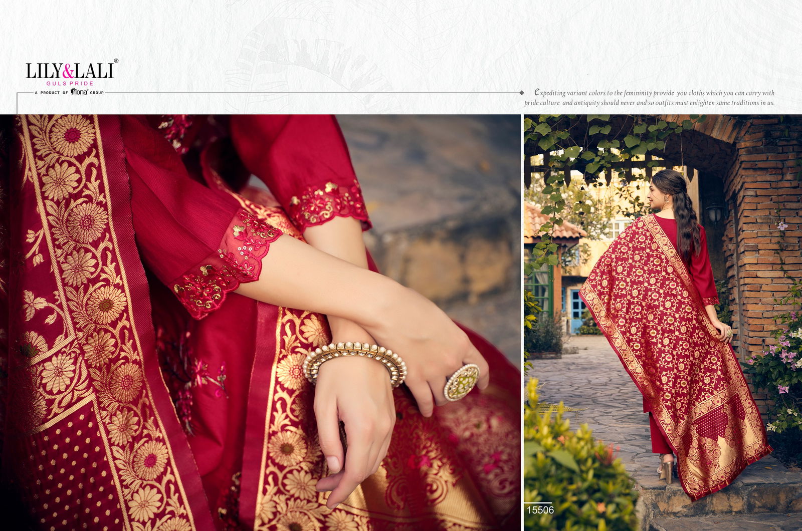 Hasmeena Vol 2 By Lily And Lali Kurti With Bottom Dupatta Orders in India

